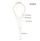 40cm Mewah Stainless Steel Kalung Berlapis 3 Lapisan Kalung Emas Untuk Pernikahan