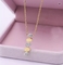 Set Perhiasan Stainless Steel Wanita Kalung Perhiasan Berlian Imitasi Berbentuk Drop Tinggi