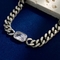 Personalized Stainless Steel CZ Kalung Emas Miami Cuban Link Chain Necklace