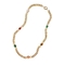 Stainless steel Perhiasan Set warna-warni Oval batu Gelang Kalung untuk Wanita