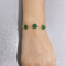 merek desainer independen gelang cangkang hijau bulat Rantai tangan stainless steel