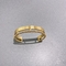 Eksklusif desainer bahan cincin ganda gelang stainless steel gelang emas 18k