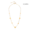 Mewah 14k Stainless Steel Fashion Necklaces 7 White Shell Inlaid Necklaces