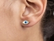 CE Stainless Steel Shell Liontin Perhiasan Turki Evil Eye Stud Earrings