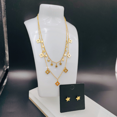 Baru Datang Trendy High Polish Baru Earring Earring, Necklace, Bracelet Set Untuk Wanita