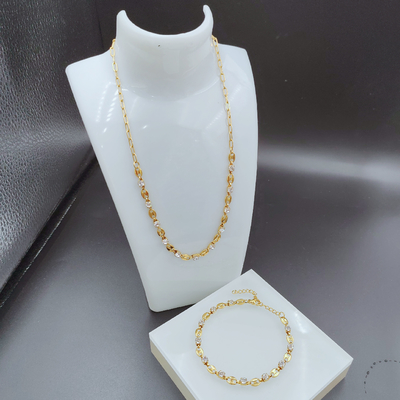 New Arrival Trendy High Polish Baru Earring Earring, Necklace, Bracelet Set Dengan Zirco Untuk Wanita