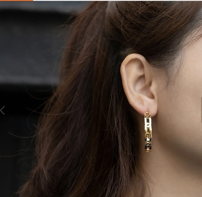 Paket Anting Hoop Tebal Berlapis Emas 14K Chunky Hoops Set Perhiasan Hoop Kecil Hypoallergenic