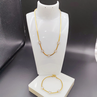 Baru Datang Trendy High Polish Baru Earring Earring, Necklace, Bracelet Set Untuk Wanita