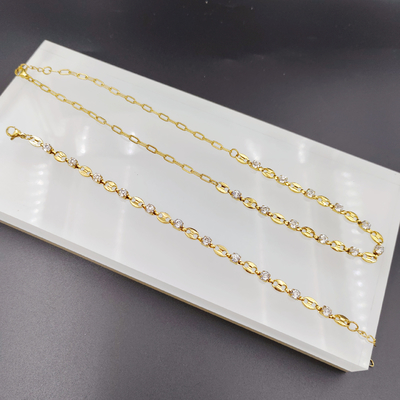 New Arrival Trendy High Polish Baru Earring Earring, Necklace, Bracelet Set Dengan Zirco Untuk Wanita
