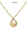 Ins Style Retro Drop Pendant Necklace Kalung Emas Stainless Torsi Harian