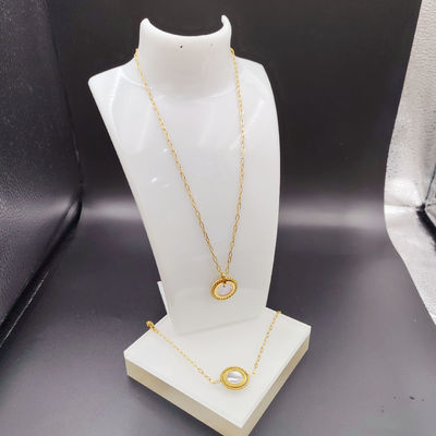 New Arrival Trendy High Polish Baru Earring Earring, Necklace, Bracelet Set Dengan Shell Untuk Wanita