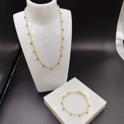 Baru Datang Trendy High Polish Baru Earring Earring, Necklace, Bracelet Set Untuk Wanita