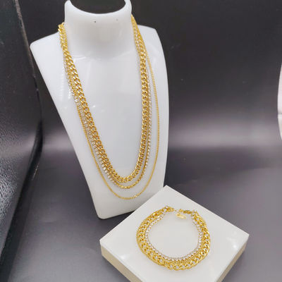 Baru Datang Trendy High Polish Baru Earring Earring, Necklace, Bracelet Set Untuk Wanita