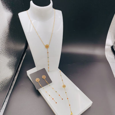 Baru Datang Trendy Lines Terbaru Earring Earring, Necklace, Bracelet Set Untuk Wanita
