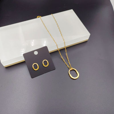 Baru Datang Trendy Lines Terbaru Earring Earring, Necklace, Bracelet Set Untuk Wanita