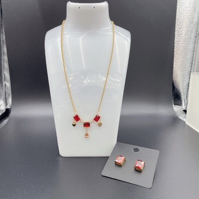 2024 New Waterproof Trendy Stainless Steel Perhiasan Set, 18K Emas, Kado Mewah, Grosir