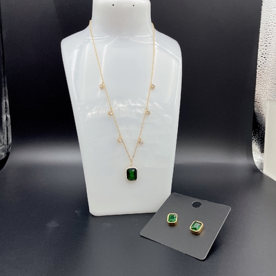 2024 New Waterproof Trendy Stainless Steel Perhiasan Set, 18K Emas, Kado Mewah, Grosir
